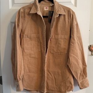 Levi's Light Brown Corduroy Shirt Jacket with Chest Pockets